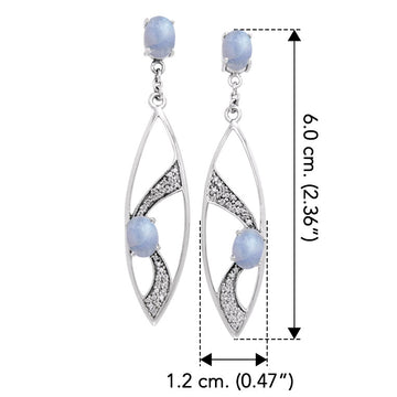 Fantastic Contemporary Sterling Silver Earrings with Gemstones TER1201